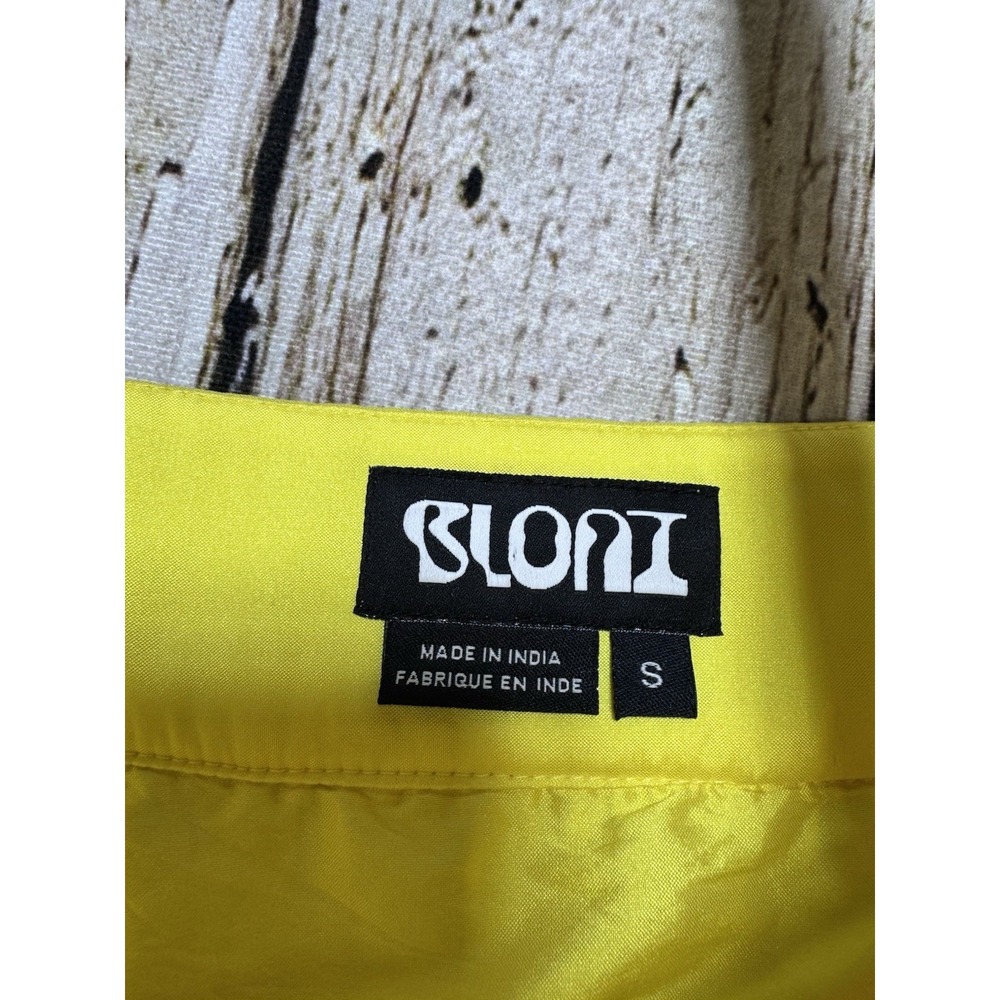 Anthropologie Bloni Square-Neck Taffeta‎ Bubble Mini Dress Yellow Small - Picture 6 of 7